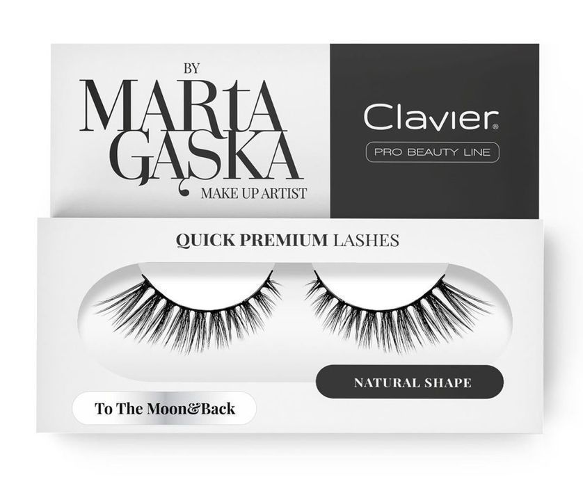 Clavier Quick Premium Lashes Rzęsy Na Pasku To The Moon  Back 801 (P1)