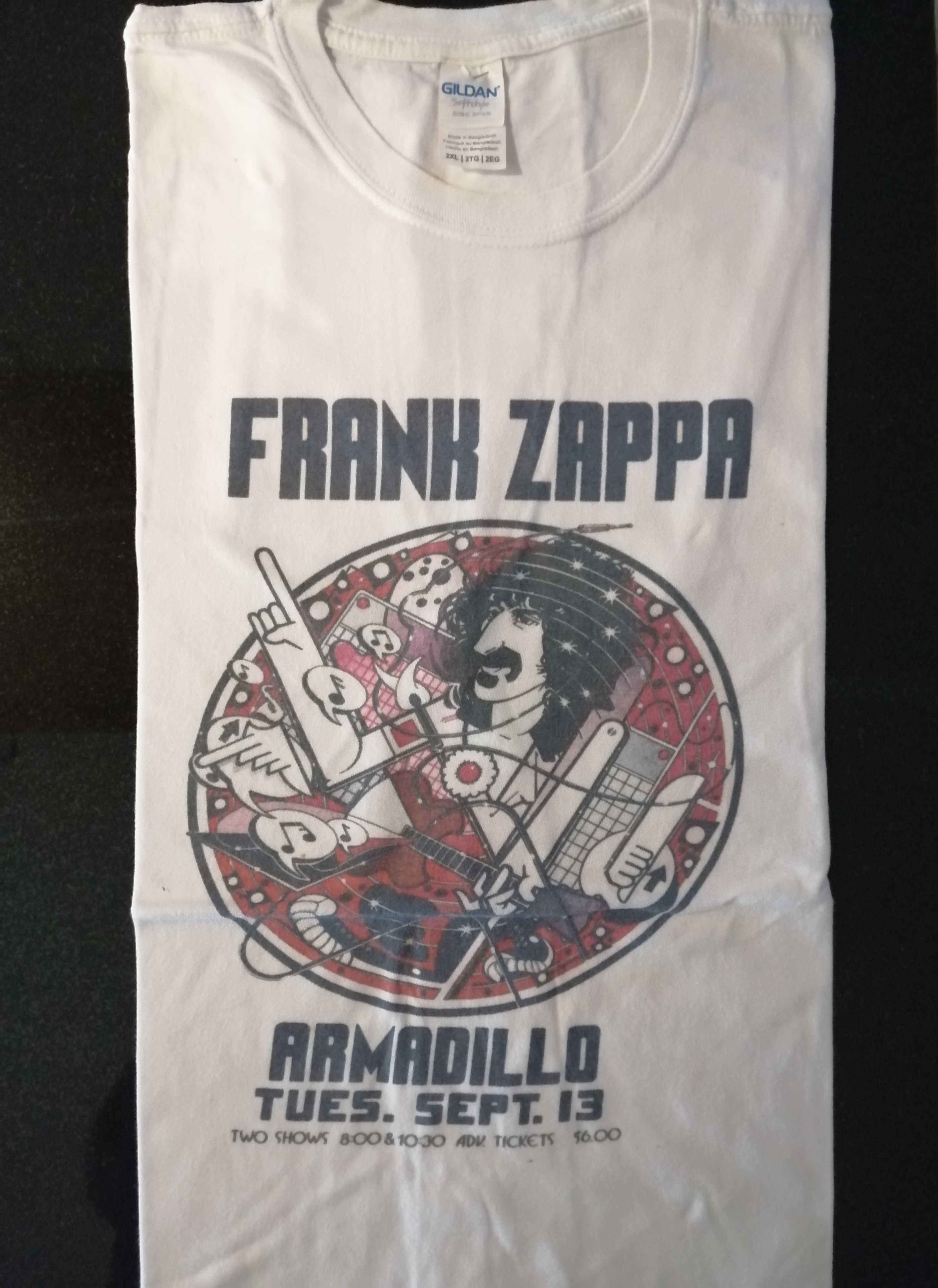 T-shirts FRANK ZAPPA, homem, manga curta, tamanhos XL e 2XL