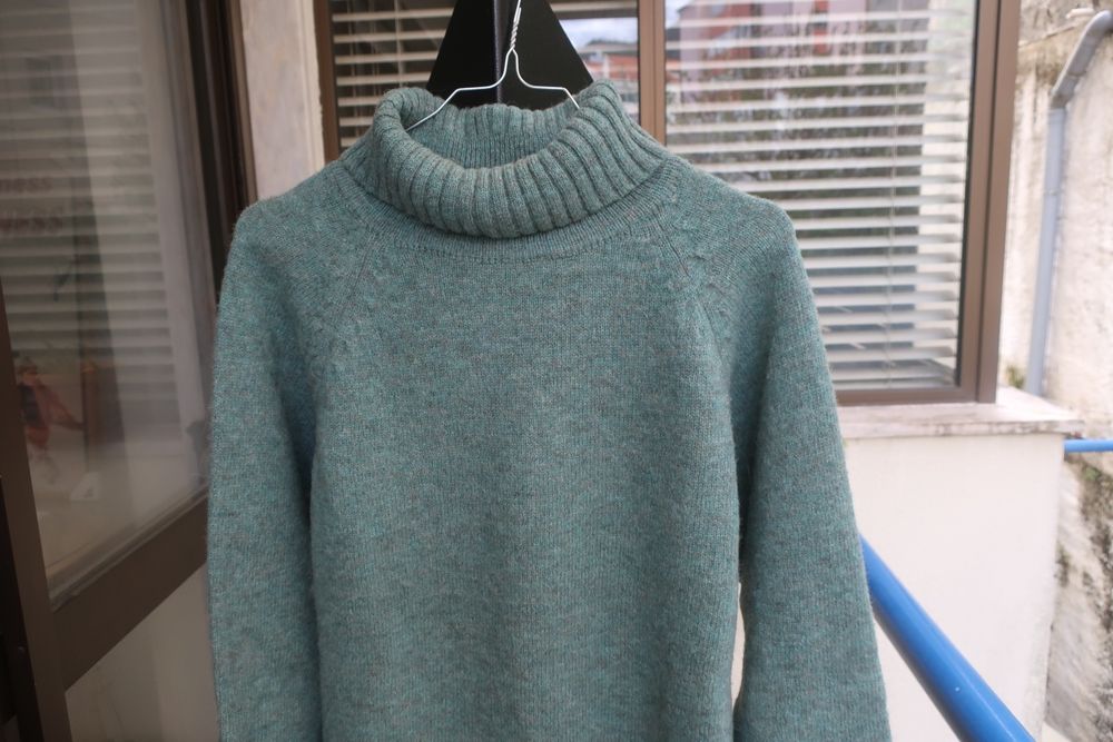 Camisola Vintage Benetton com gola (100% lã, Made in Italy, M)