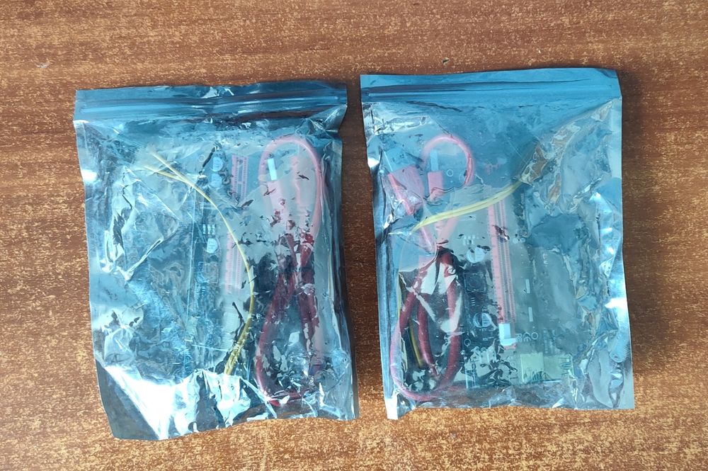 Райзер PCI-E 1x to 16x PCE 164P-N08 ver 009S 60см sata, molex, 6 pin