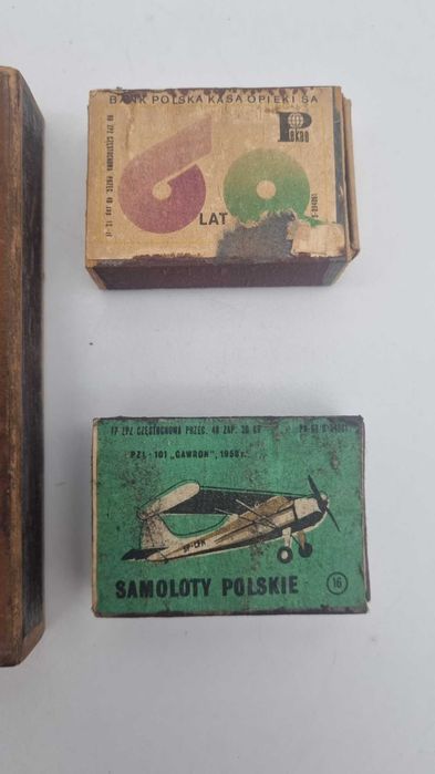 Zapałki PRL Gabinetowe PKO Samoloty 5 szt