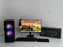 KOMPUTER GAMINGOWY Zestaw + Monitor + Akcesoria GOTOWY Do Pracy