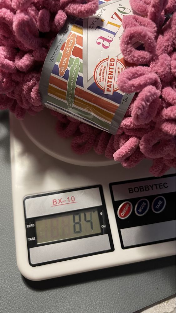 Плюшева пряджа, alize puffy fine 2 мотка