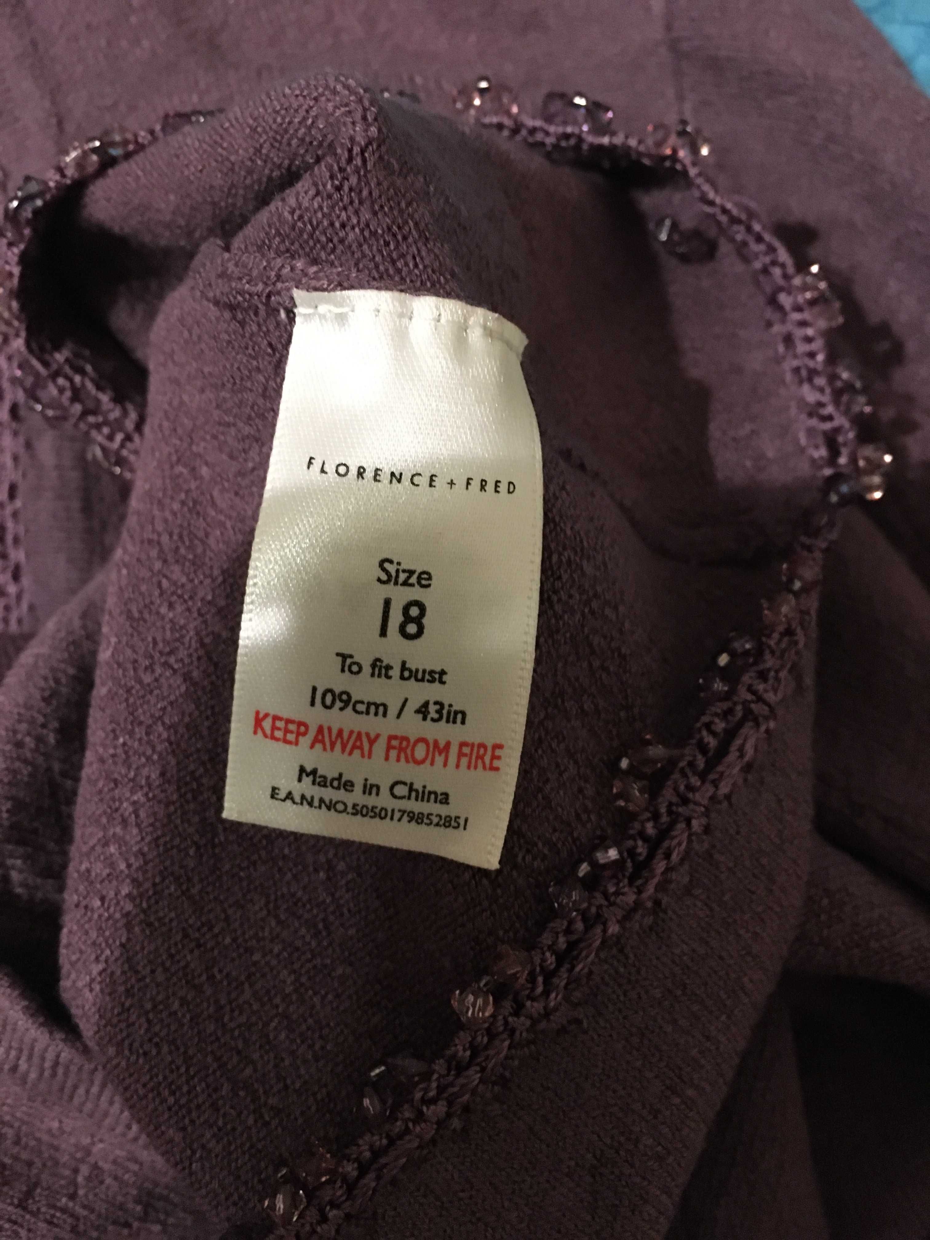 Piękny Sweter fioletowy Florence Fred rozmiar 46 XXXL-nowy Zkoralikami