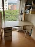 Secretaria Ikea branca/carvalho