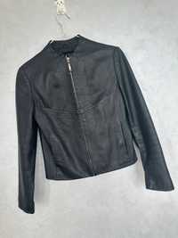 Куртка пиджак натуральная кожа кожанка кожаная черная S M