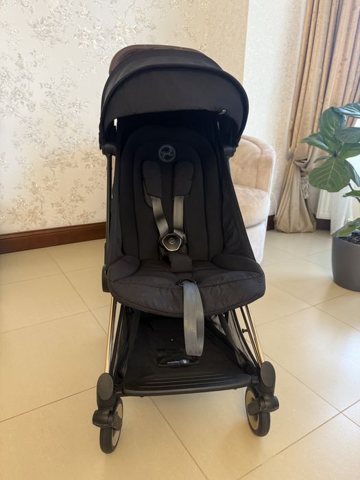 Коляска Cybex Coya Sepia Black шасі rosegold, Візочок Сайбекс Койя
