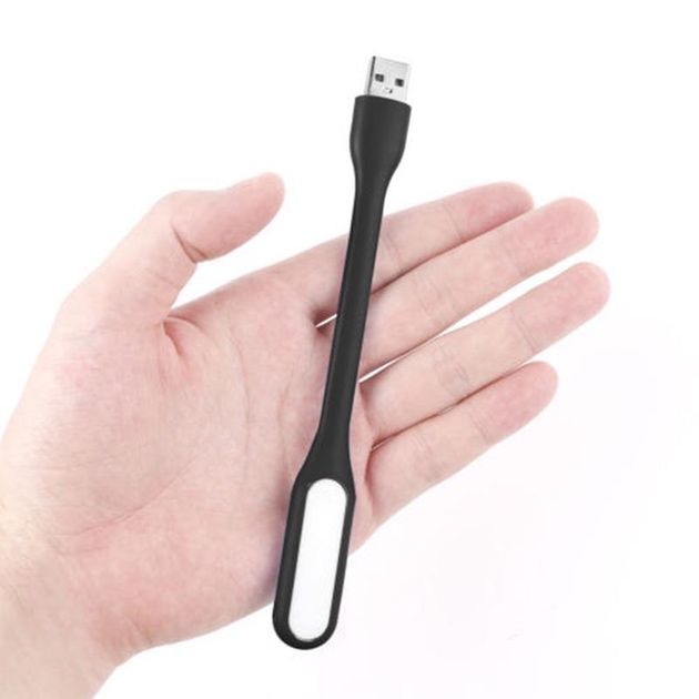 Портативна USB лампа підсвітка для ноутбука Led Plastic Light Black