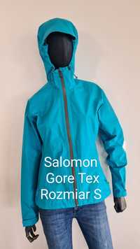 Kurtka Salomon Gore tex. Rozmiar S 36. Turkusowa. Softshell Wiatrówka