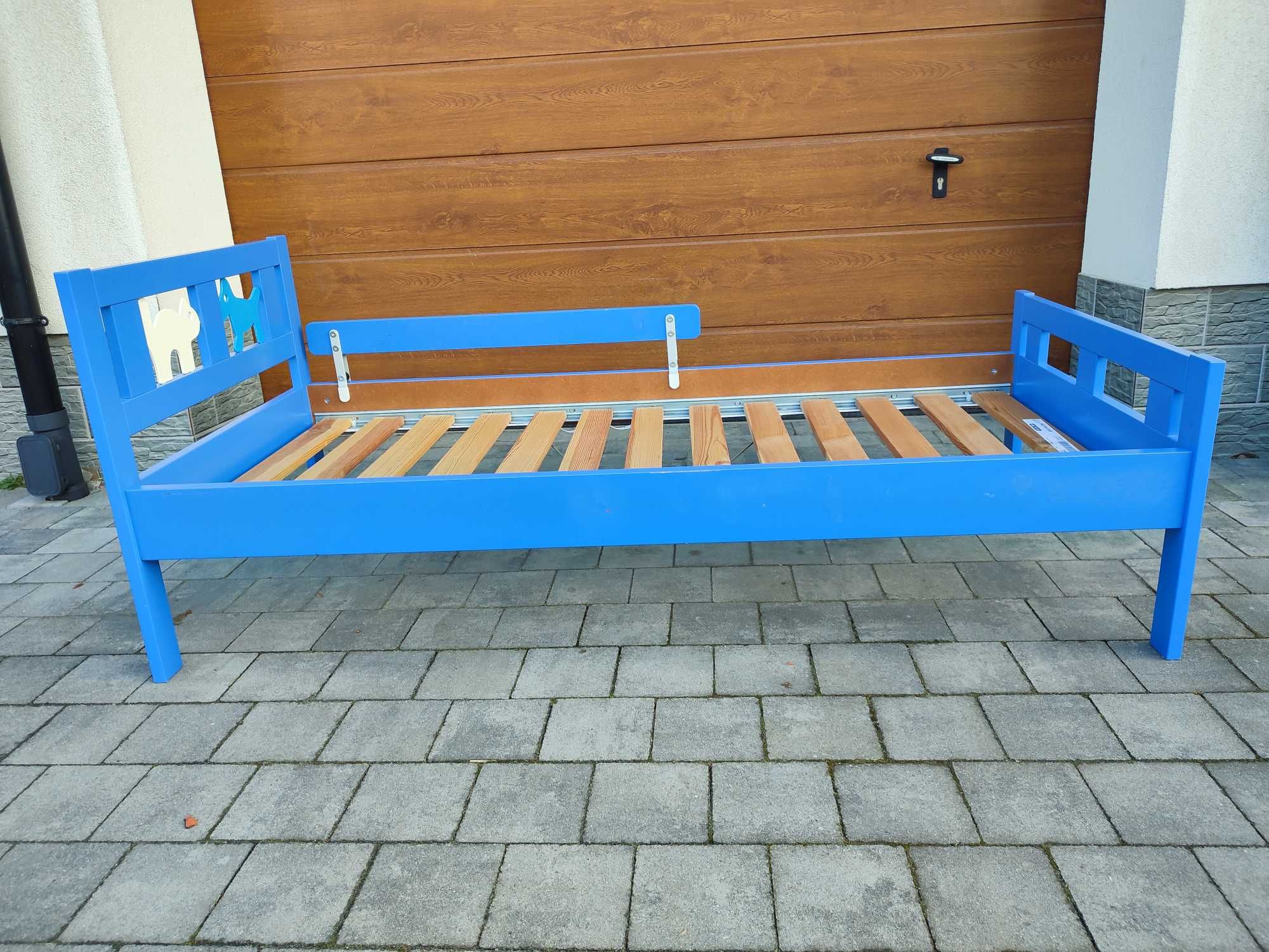 Łóżko Ikea dziecięce na materac 70 x 160 cm. Plus barierka.