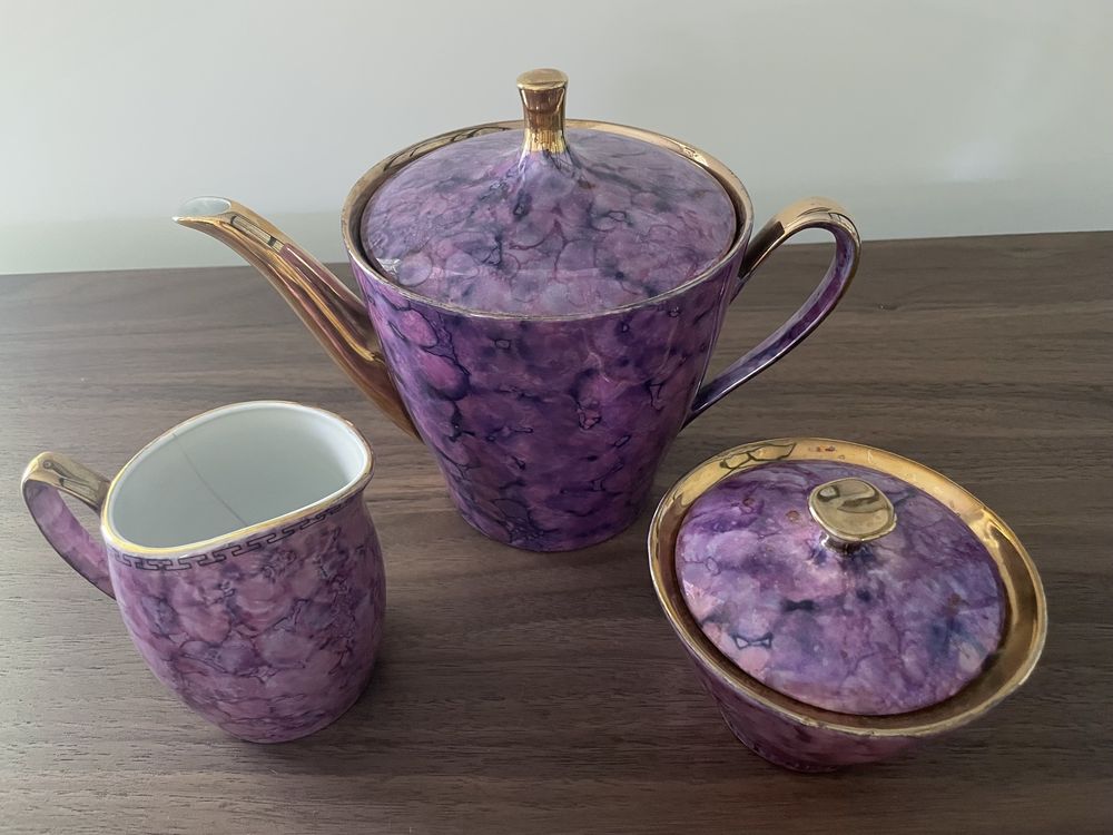 Serwis herbaciany kawowy porcelana Chodzież PRL