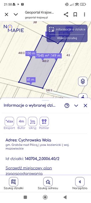 Działka 7500m z wydanymi WZ, 60m szerokości w pięknej okolicy