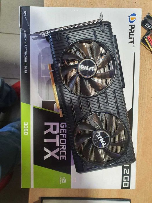 Видеокарта Palit RTX3060 Dual 12 Gb 192 bit отличное состояние.