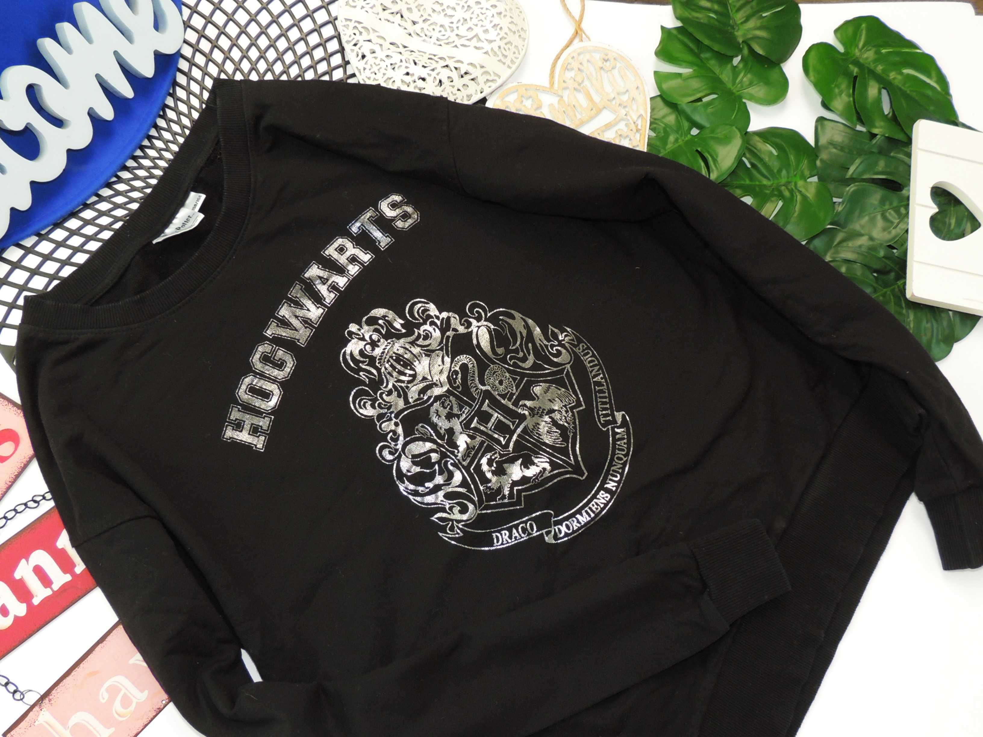 Harry Potter - czarna bluza Hogwarts r 158/164