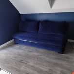 Granatowa sofa 140x200