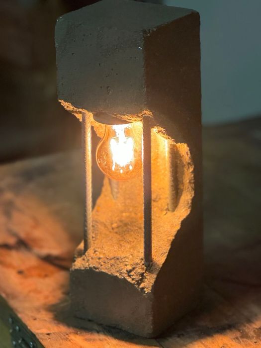 Lampa betonowa handmade / loft / styl industrialny