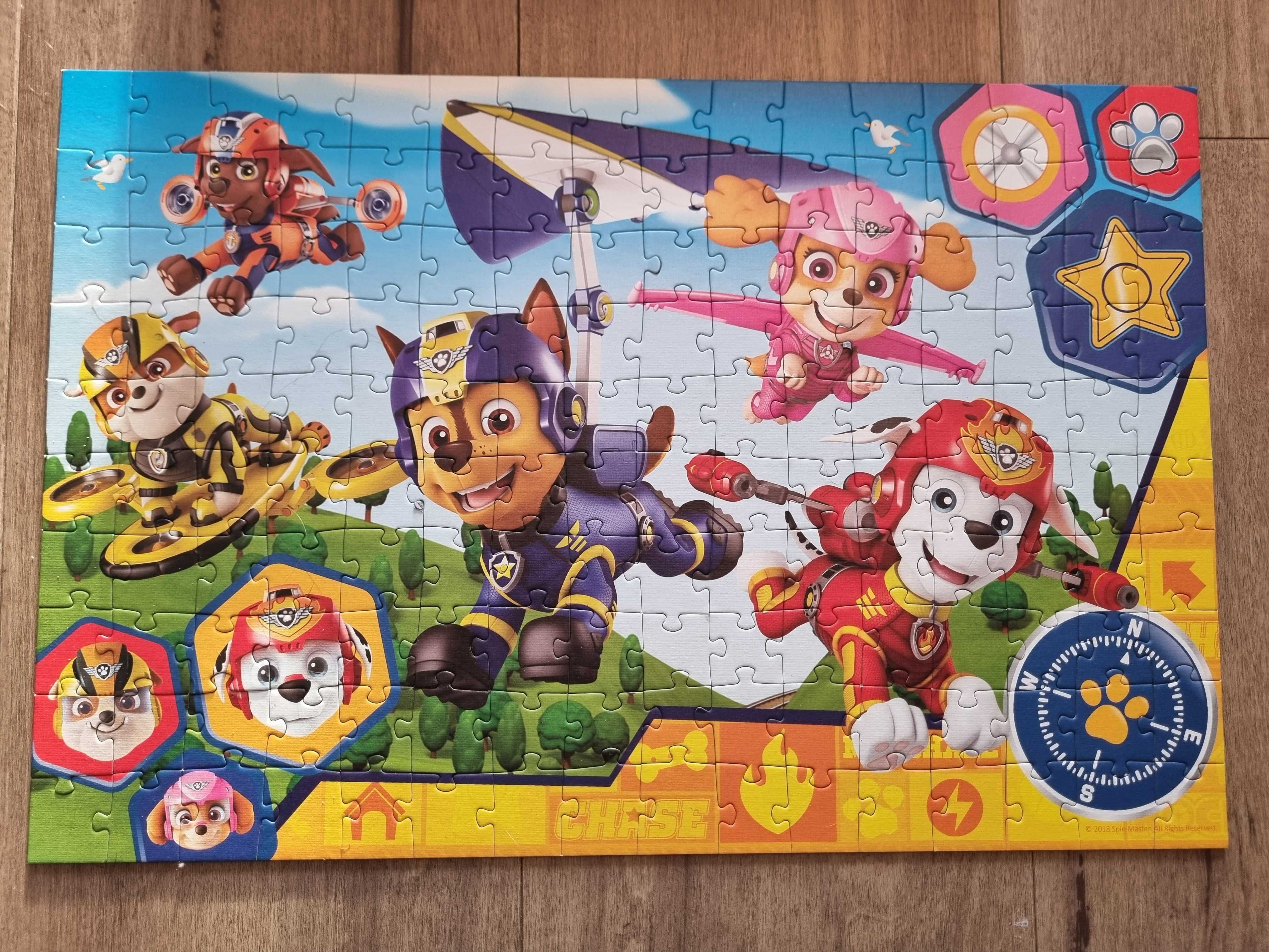 Podwójny zestaw puzzli Psi Patrol XXL 100 el i 160 el 6+