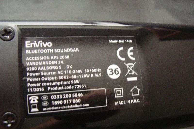 Głośnik Bluetooth Soundbar z subwooferem EnVivo 1468 DVB-T 120W