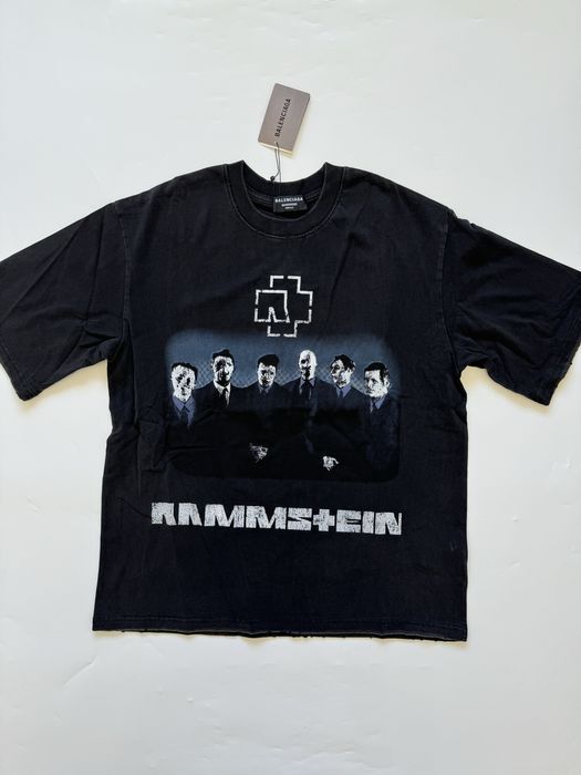 футболка Balenciaga Rammstein washed Tee M L