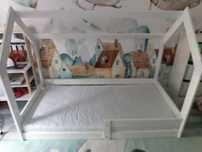 Łóżko domek 80*160 z materacem FDM gr.11 cm
