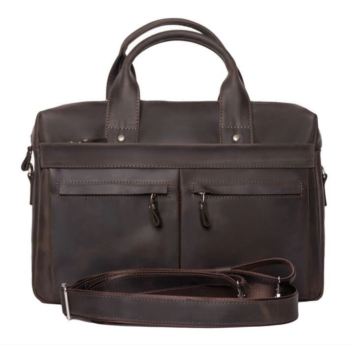 Шкіряна сумка для ноутбука