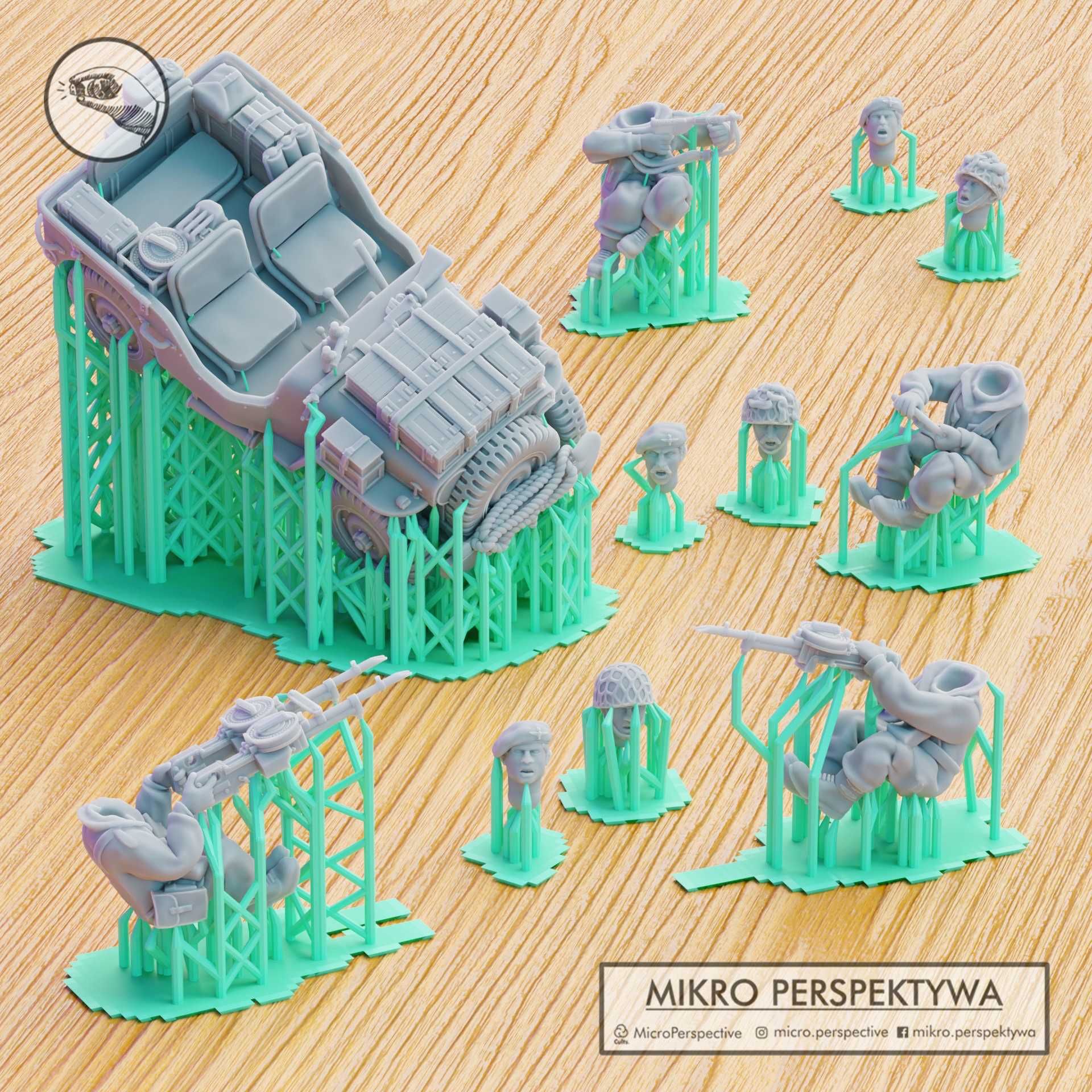 Projektowanie 3D, druk 3D, figurki, tereny, modele