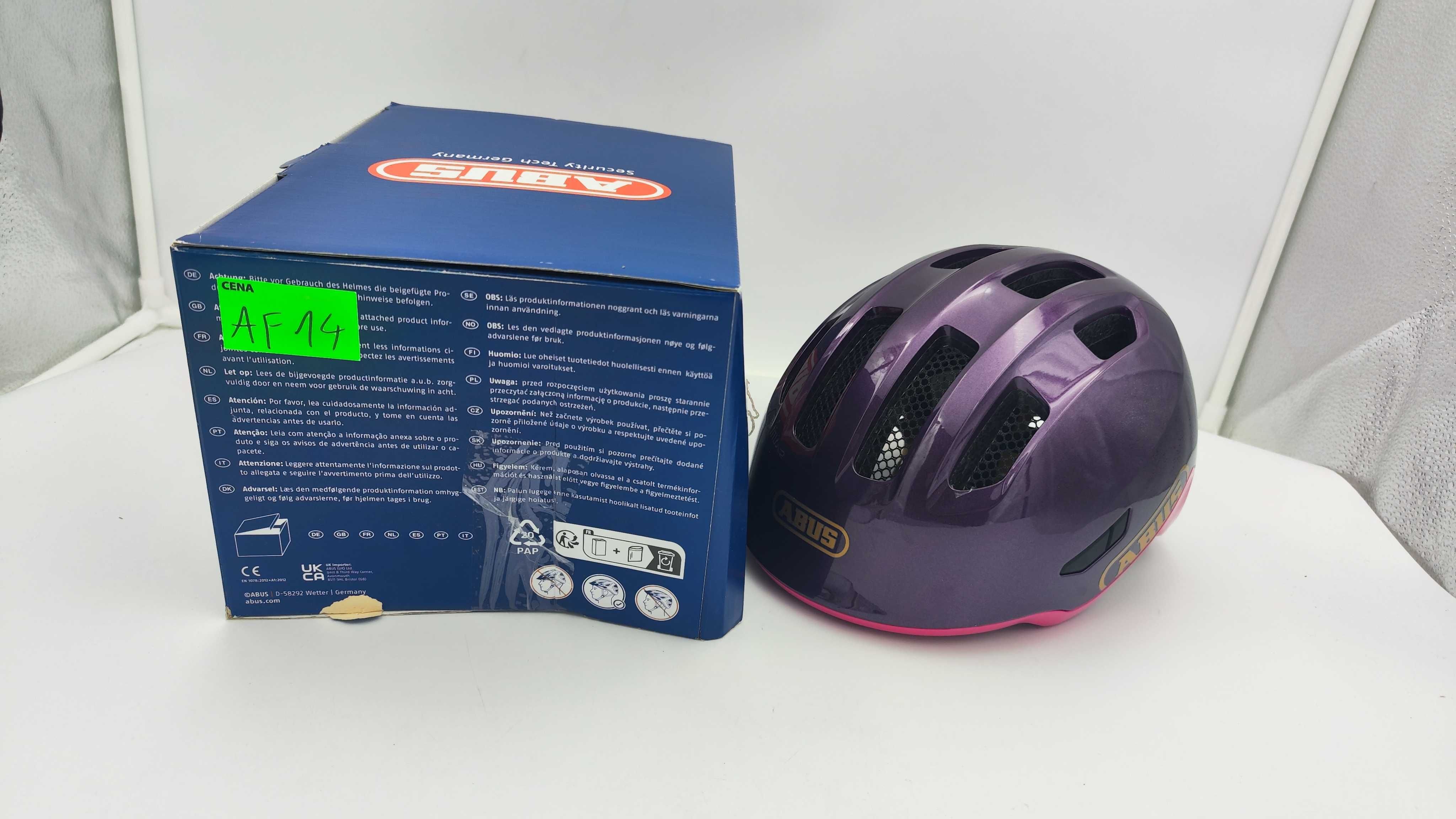 Kask Rowerowy Dziecięcy Abus Smiley 3.0 ACE LED purple M 50-55cm(AF14)