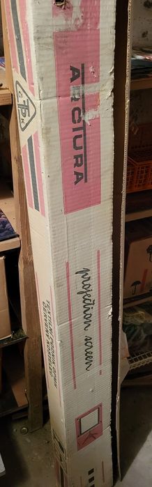 Ekran Arctura, do rzutnika, projekcyjny. 125x125, Prl, vintage.