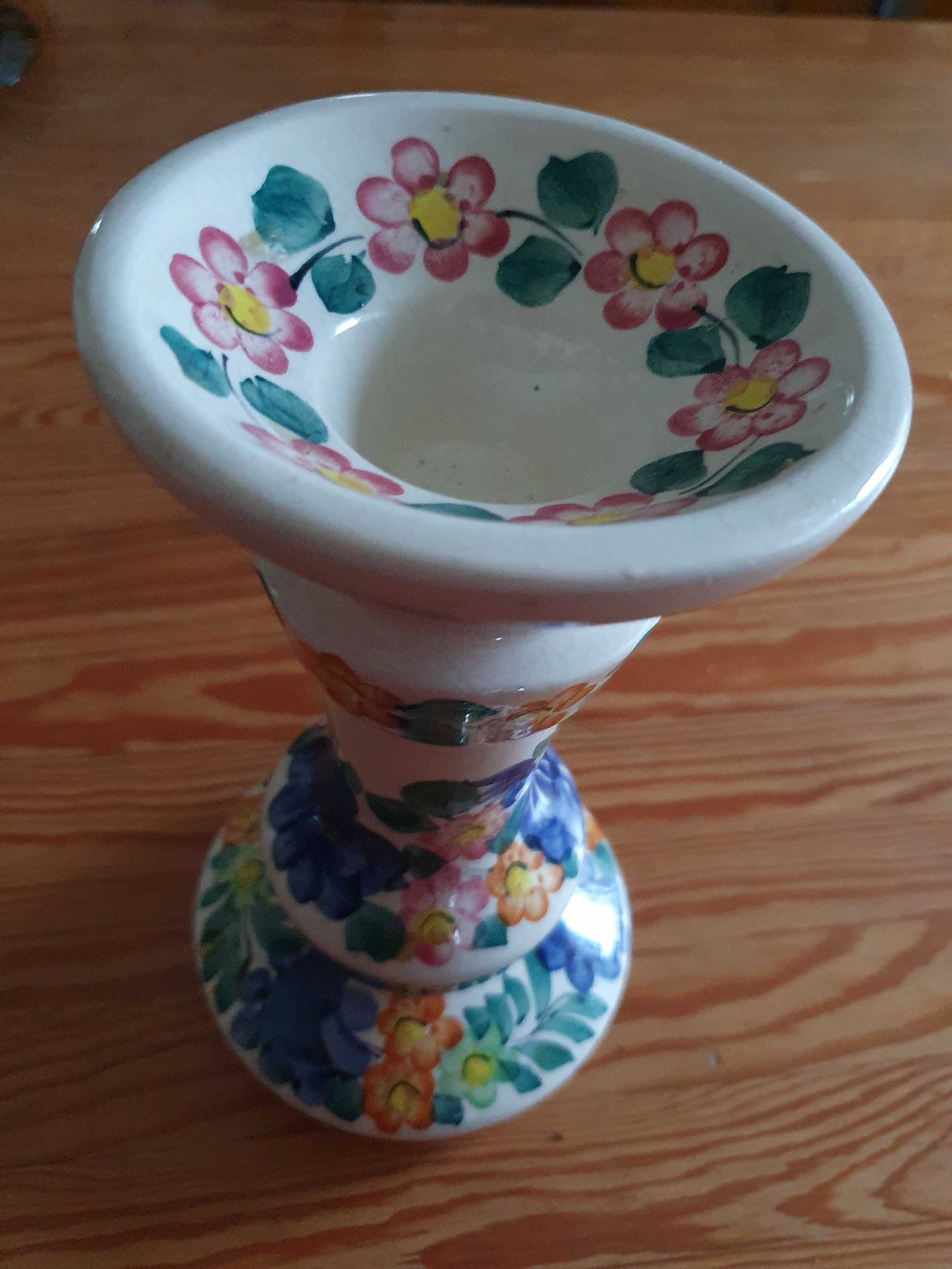 Kolorowy świecznik ceramika Włocławek