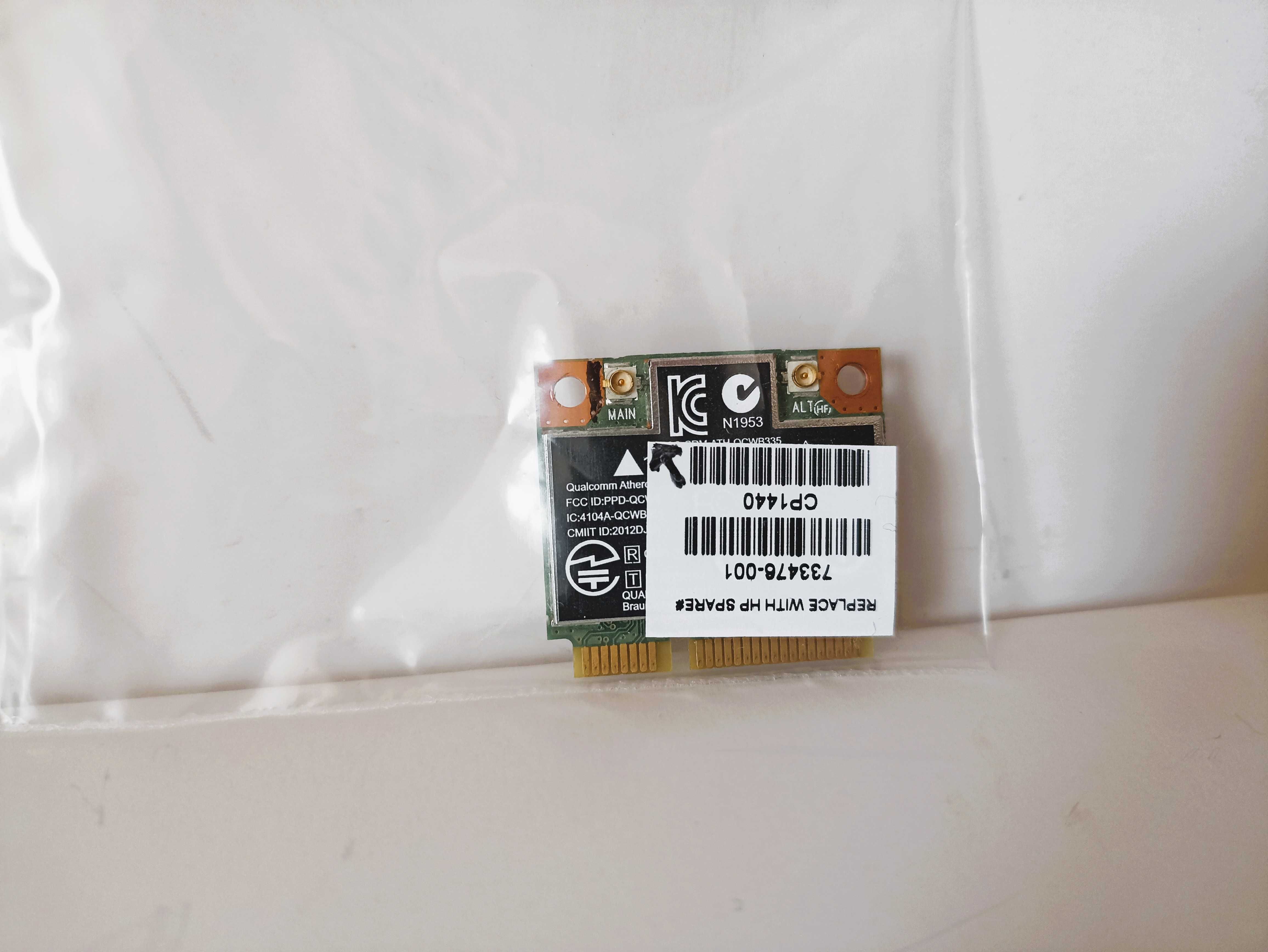 Karta sieciowa laptop WiFi BT 4.0 Atheros QCWB335 + antena stan bdb+