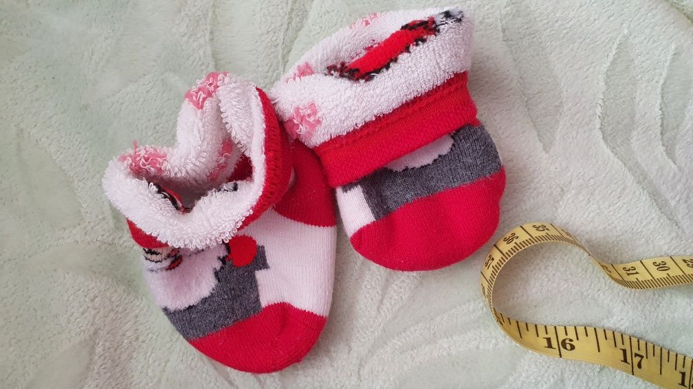 Дитячі новорічні теплі шкарпетки 0-3міс 8 см стопа