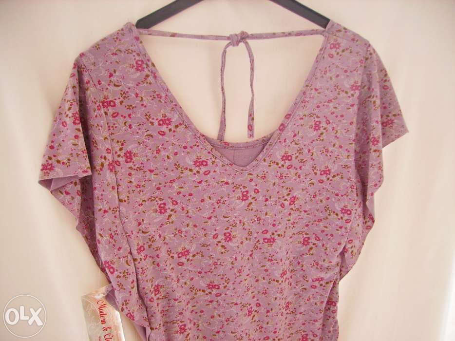Camisola florida lilás, linda! - Tamanho S/M - NOVA!