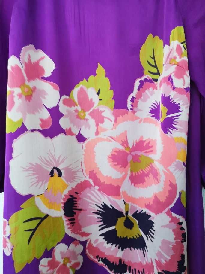 jedwabna sukienka Monsoon 40 M/L jedwab silk