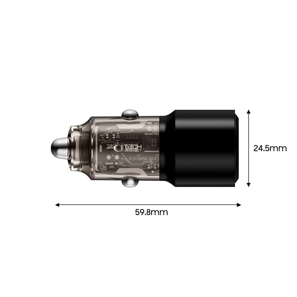 Tech-Protect Cc03 2-Port Car Charger Pd 100W Black
