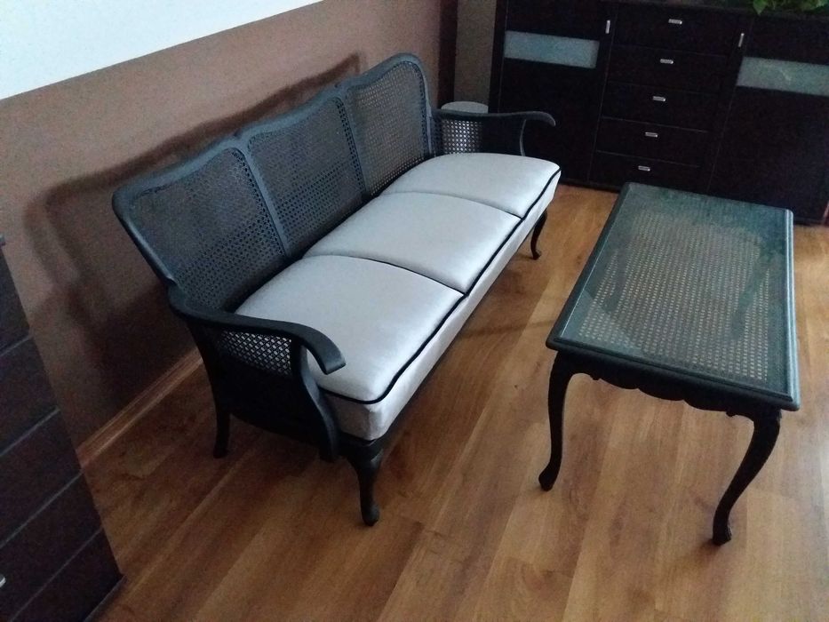 Stylowy komplet Ludwik  nowa piękna tapicerka okazyjna cena