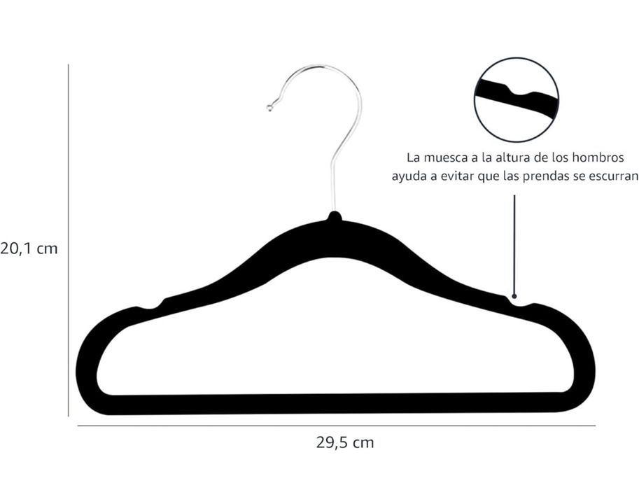 Pack de 50 cabides de veludo de criança