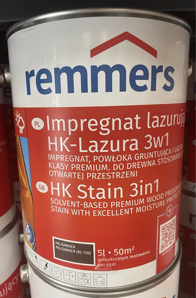 Impregnat do drewna 5 l.  Remmers HK-Lasur 3 w 1