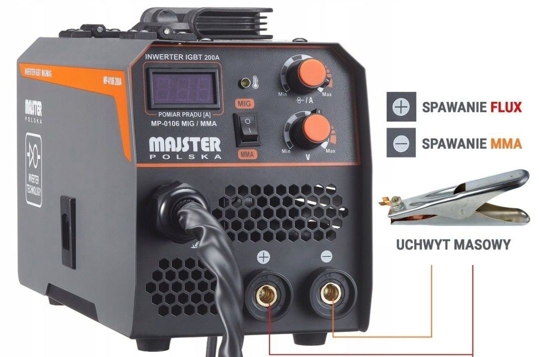 Spawarka półautomat spawalniczy MIG/MAG MMA migomat 200A + 2 x drut