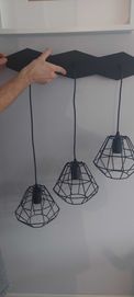 Czarna lampa loft jak nowa!