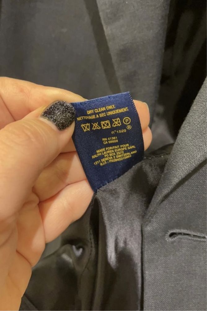 Polo Ralph Lauren NOWA piękna granatowa lniana marynarka na 110-116 cm