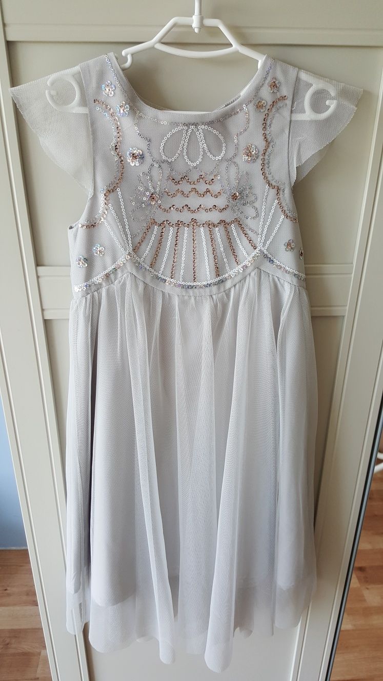 Sukienka cekiny wesele chrzest H&M r.116cm 6 lat