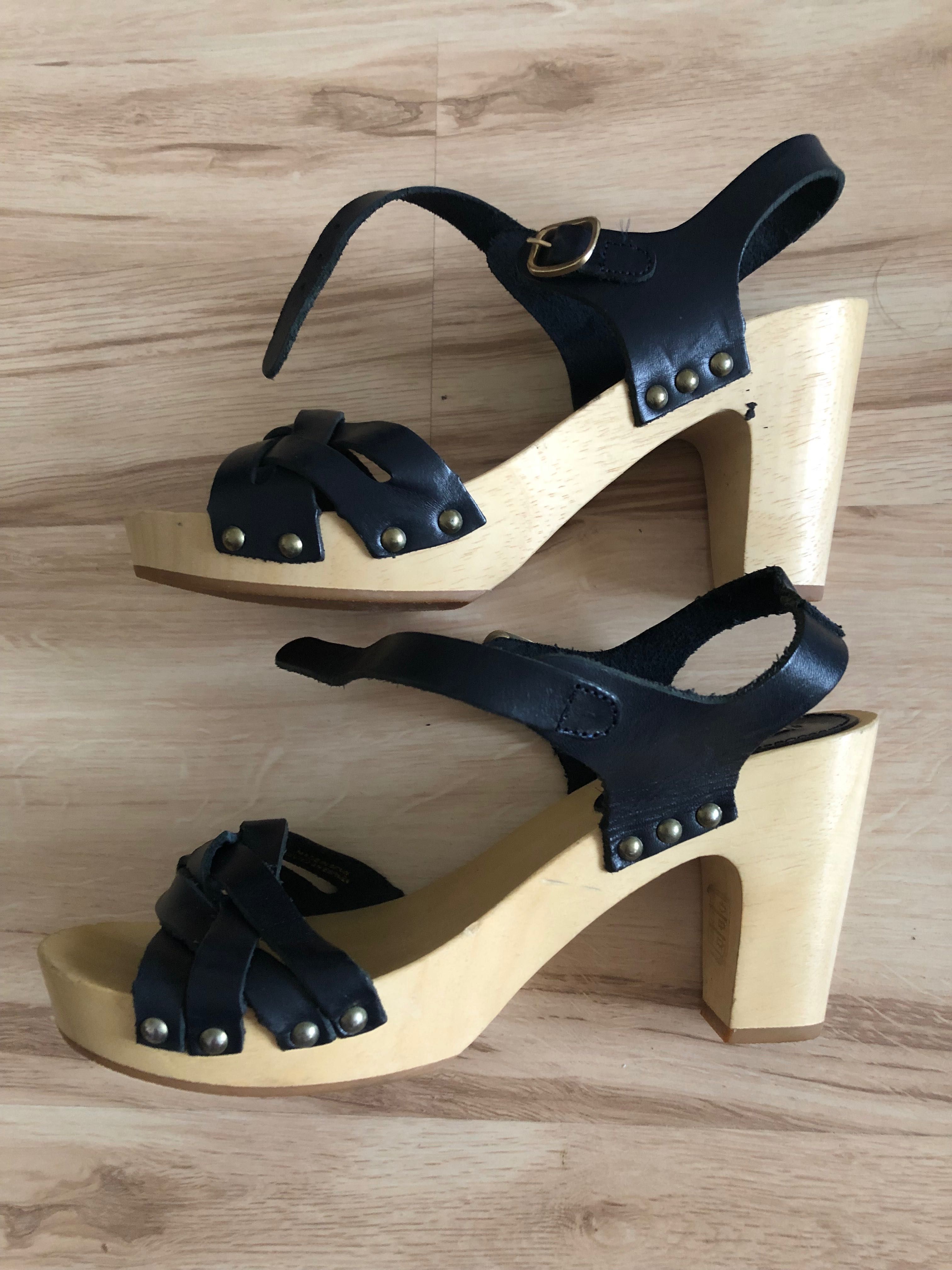 Sandały drewniaki Massimo Dutti r 38