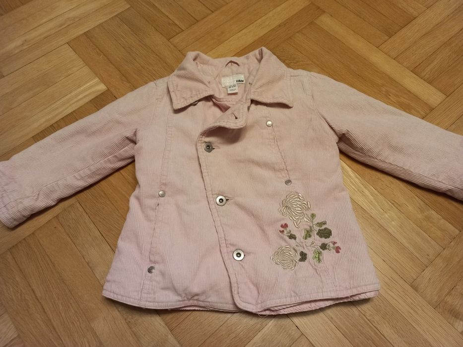 Kurtka ocieplana dla dziewczynki H&M rozmiar 104 róż