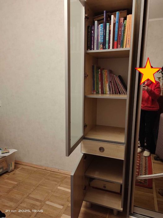 Шафа пенал офісний 190х40х47см  б/у