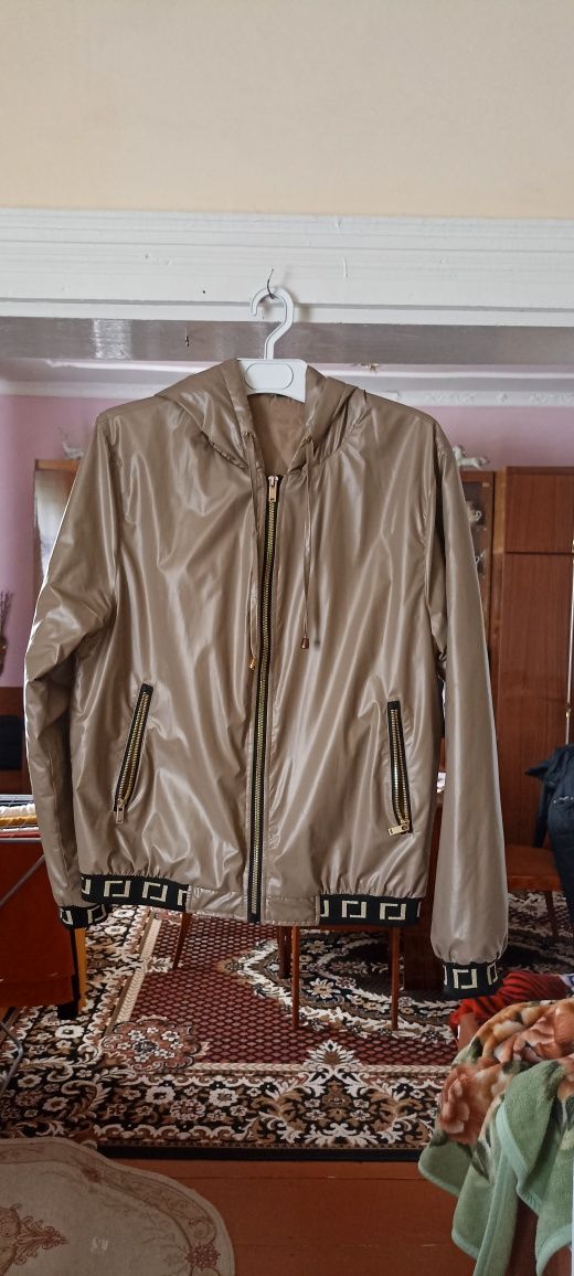 Куртка весняна (XXL) еко шкіра ОГ 104, довжина рукава 67, довжина 66