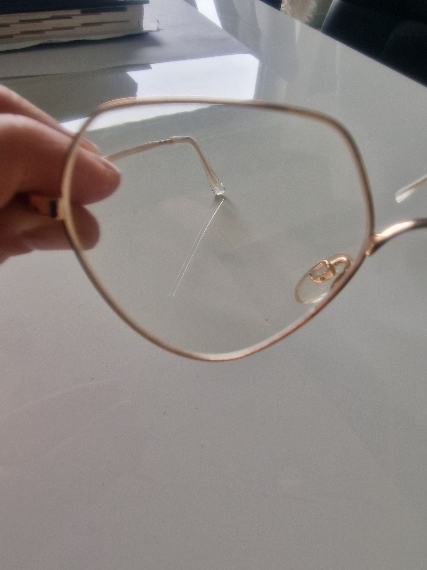 Złote oprawki okulary szkła korekcyjne do wymiany eleganckie
