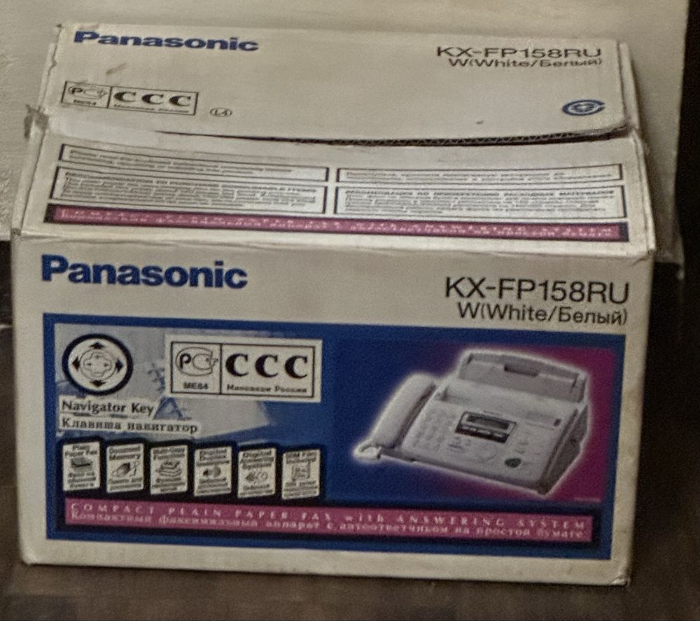 факс panasonic kx-fp158ru белый