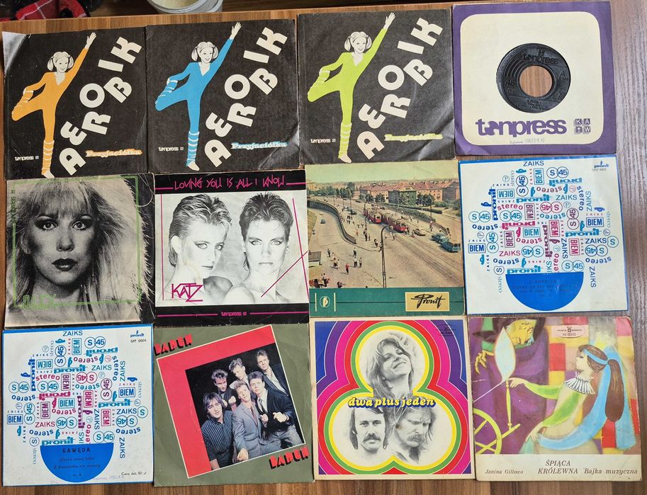 Płyty winylowe single, 23 szt., Muza, Pronit, Tonpress, po 2 zł gratis