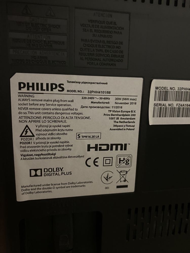 Televisão Philips Ultra Slim LED Tv 32 polegadas