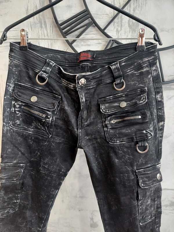 Lucyfire super spodnie Punk ,Gothic roz L